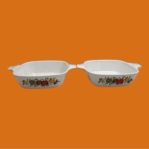 Vintage CorningWare Spice O' Life Petite Pan Set of 2 Le Persil 1970s 1980s